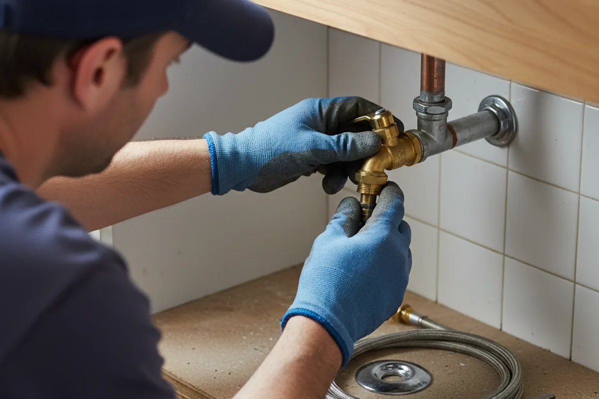 Shutoff valve and fitting work during Emergency Plumbing in Lillington